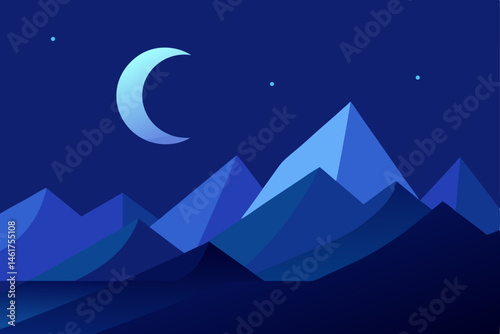 night sky and moon