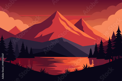 sunrise in mountains