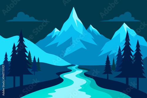winter landscape with forest