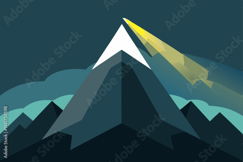 vector illustration of mountain landscape