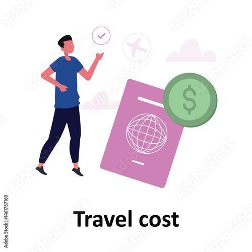 Travel cost  Vector illustration which can easily modify or edit