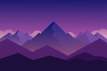 Papier peint photo Prune mountain landscape vector illustration  © kreshno