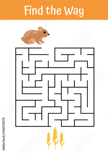 Maze game, labyrinth for kids. Concentration and logical game for children. Handwriting practice for preschool, kindergarten. Printable worksheets, educational activities for children, logical games.