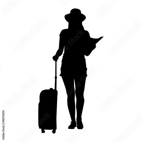 Silhouette of a Traveling Person