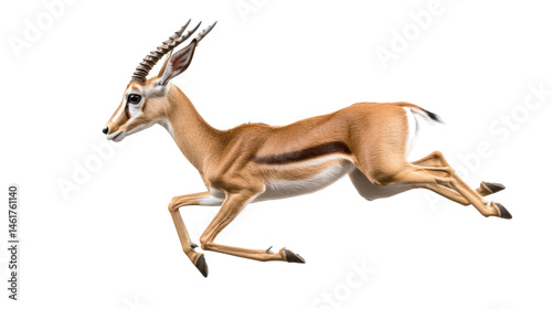 Swift gazelle leaping mid motion showcasing speed and grace in captivating animal action