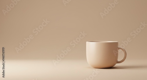 Beige mug studio shot