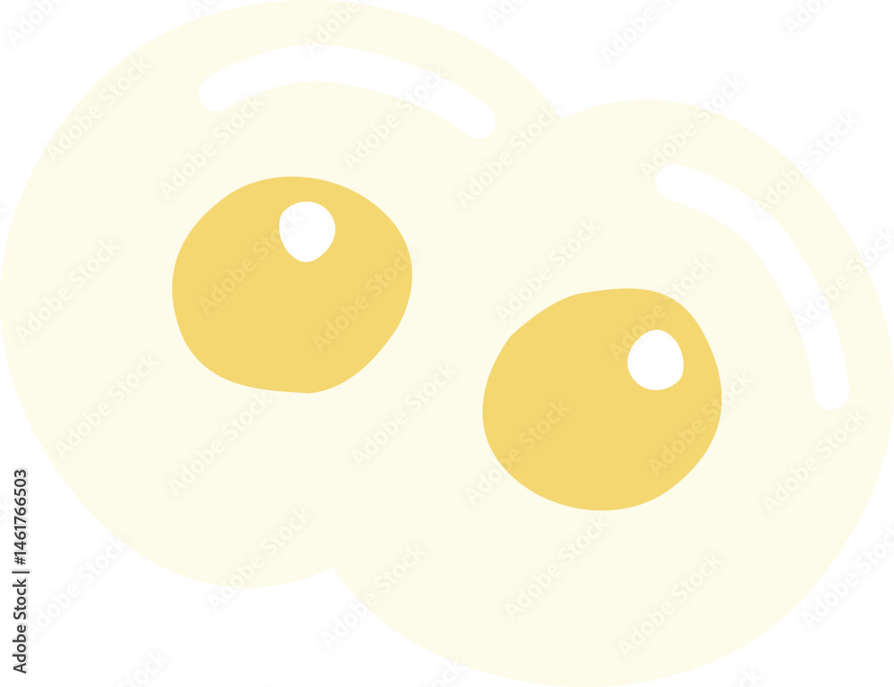 Fototapeta premium 双子のたまごのイラスト