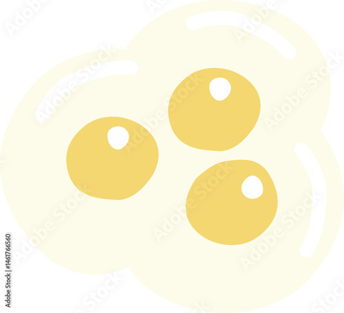 三つ子のたまごのイラスト