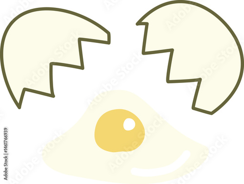 卵を割っているイラスト