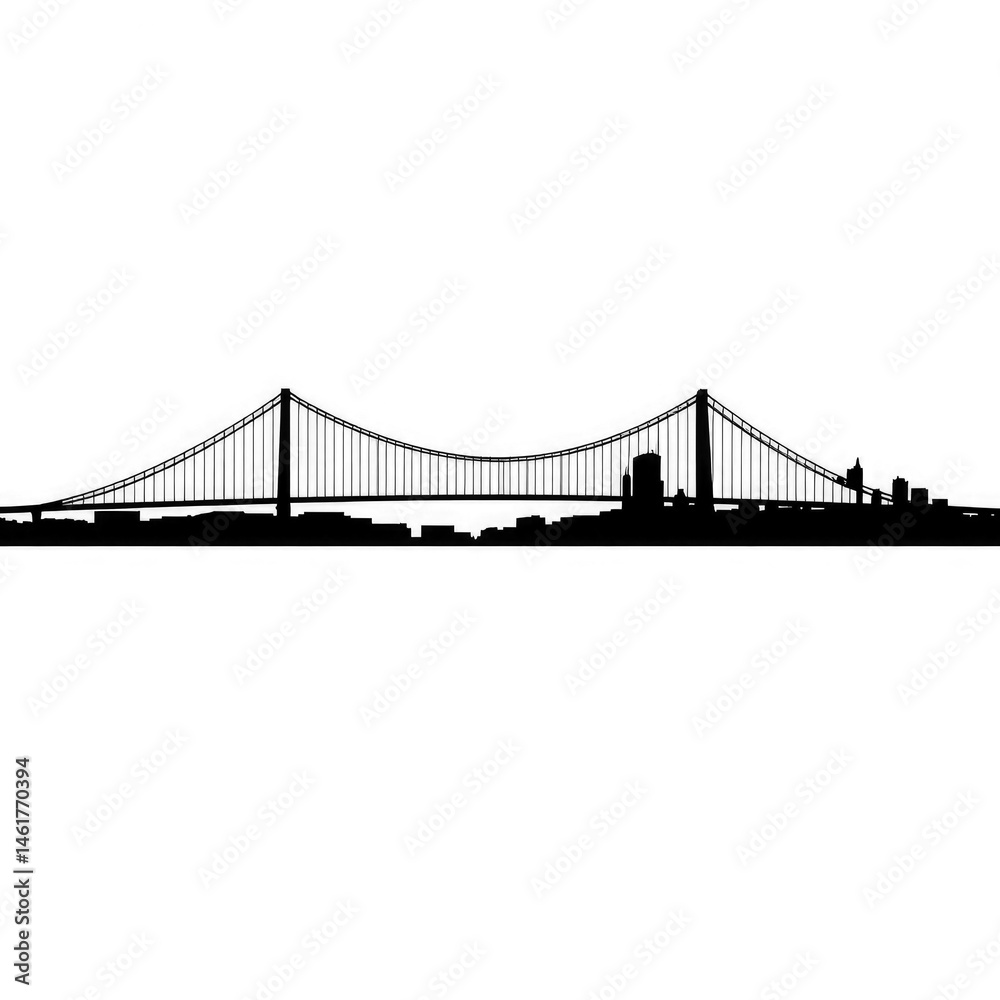 Fototapeta premium golden gate bridge with transparent background PNG and JPEG image