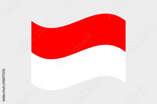 Flag of Indonesia. Indonesia wavy flag digital vector illustration. Fluttering flag. Free Download Flag of Indonesia. Indonesia wavy flag digital vector illustration. Fluttering flag. - GFXLoad