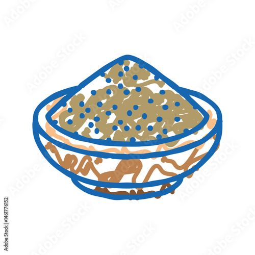 garam masala indian cuisine icon doodle illustration