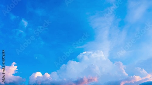 タイムラプス　真夏の夕暮れ時にあらわれた積乱雲