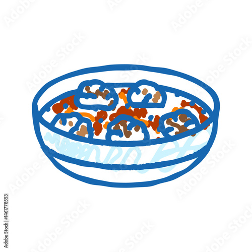 sangria pitcher spanish cuisine icon doodle illustration