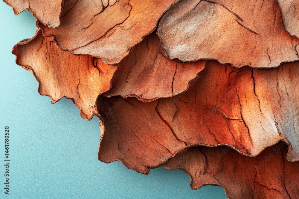 Naklejka premium Layered, textured organic shapes in warm tones.