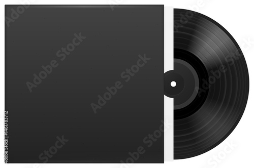 Vinyl LP in sleeve. Vector illustration.