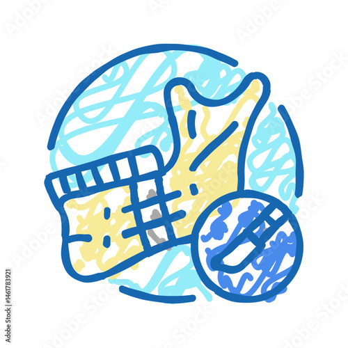 mandibular osteotomy surgery icon doodle illustration