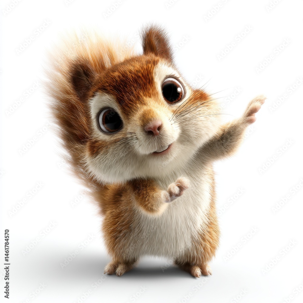 Obraz premium Playful Squirrel Dancing