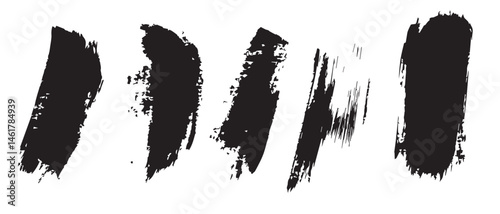 Abstract Black Ink Brush Strokes HighResolution Texture Image