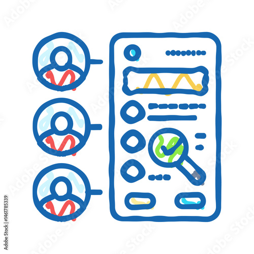 user testing ux ui design icon doodle illustration
