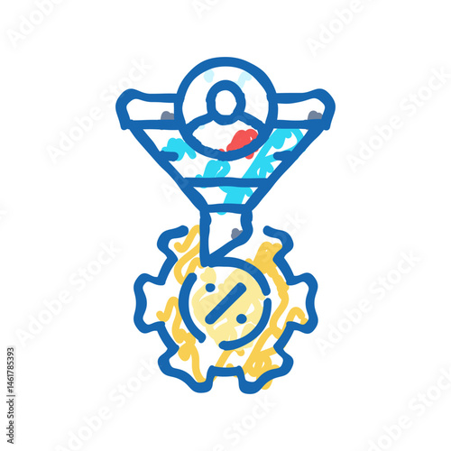 conversion rate optimization cro icon doodle illustration