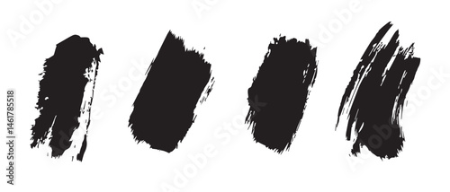 Abstract Black Ink Brush Strokes HighResolution Texture Image