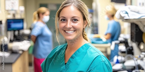  veterinary technician and veterinarian ready to perform medical procedures for animal healthcare