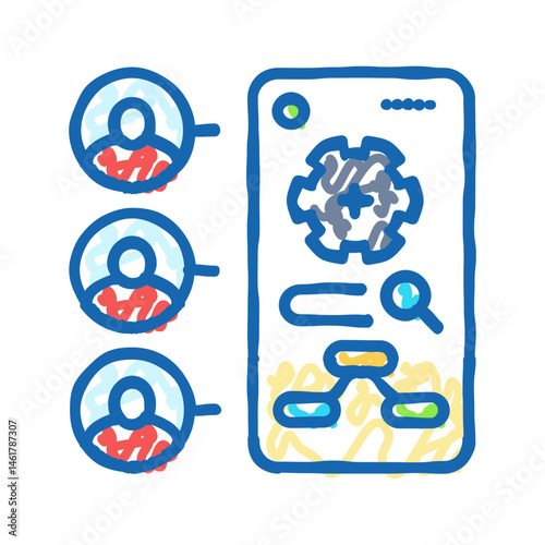 contextual inquiry ux ui design icon doodle illustration