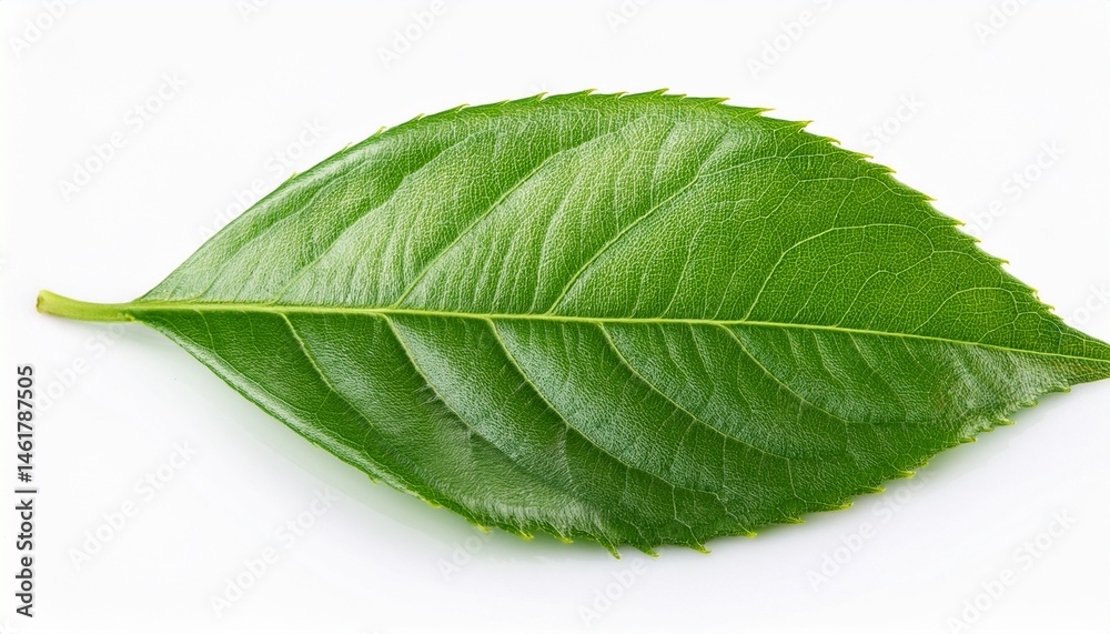 Obraz premium green leave isolated on white background