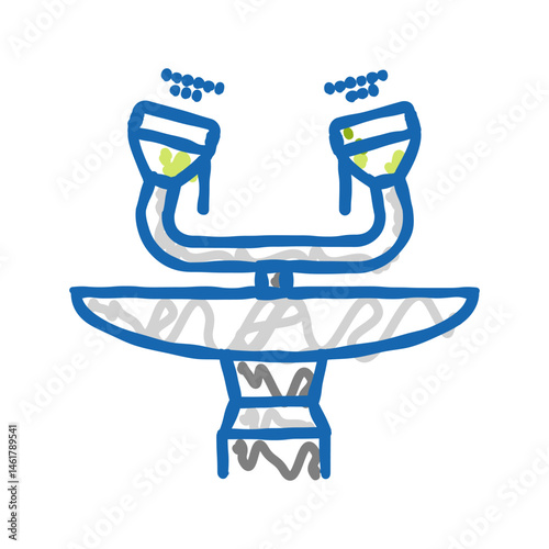safety harness ppe protective equipment icon doodle illustration