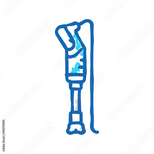 immersion blender restaurant equipment icon doodle illustration