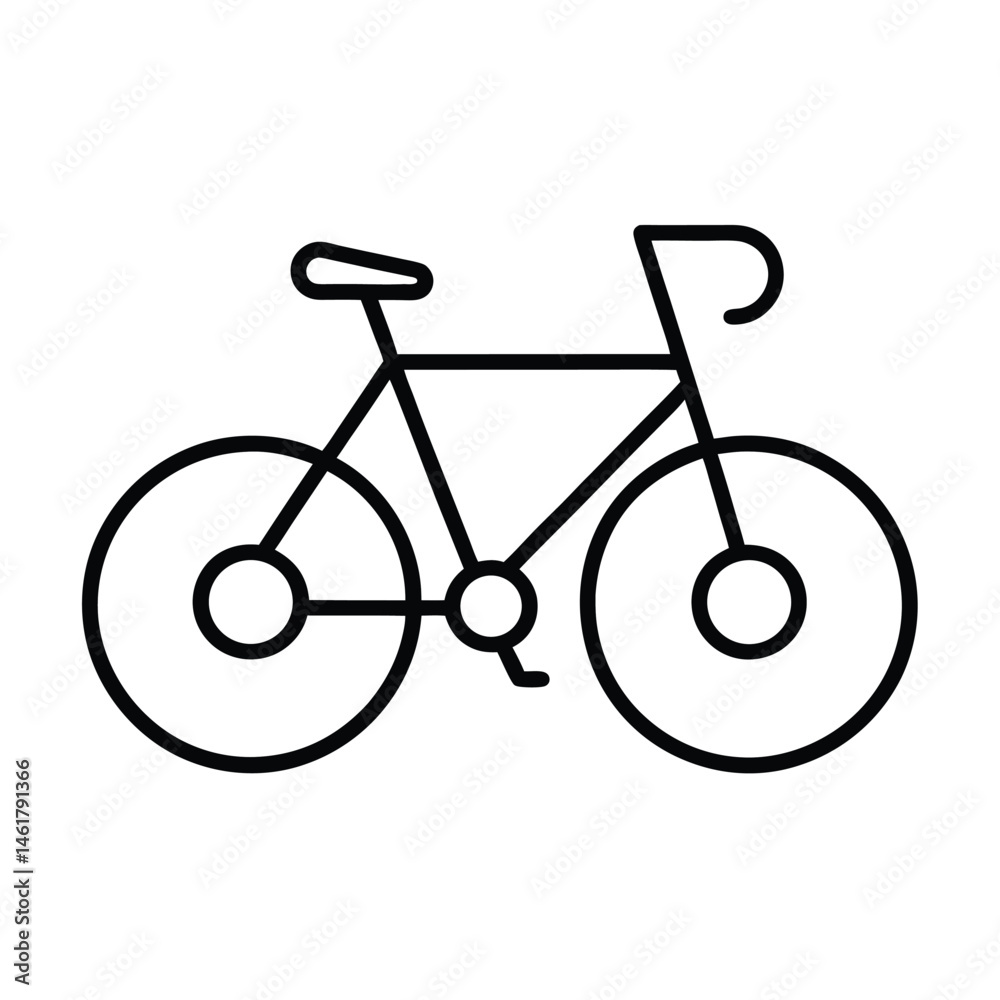 Bike Icon Vector Illustration ? Cartoon, Clipart, and Line Art Design 2.eps