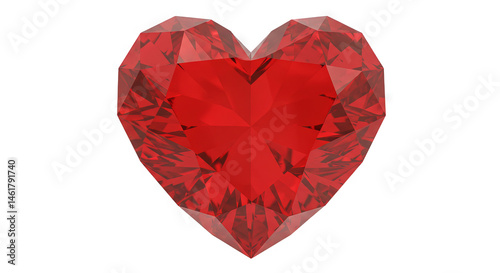 Wallpaper Mural 3d rendered heart shaped gemstone illustration. Torontodigital.ca