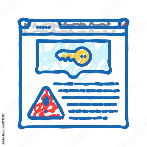 keyword stuffing seo icon doodle illustration