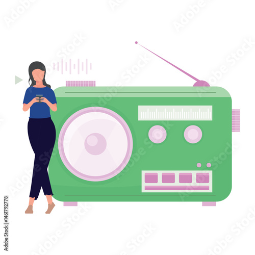  Travel radio Airwaves Vector illustration which can easily modify