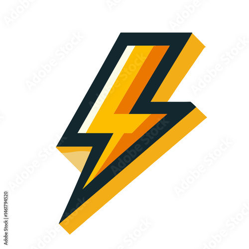 Vector lightning bolt icon representing energy and power 