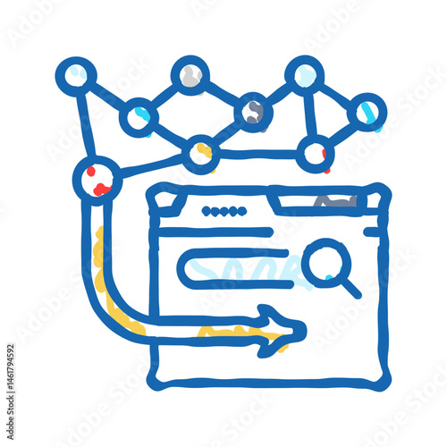 web 2.0 seo icon doodle illustration