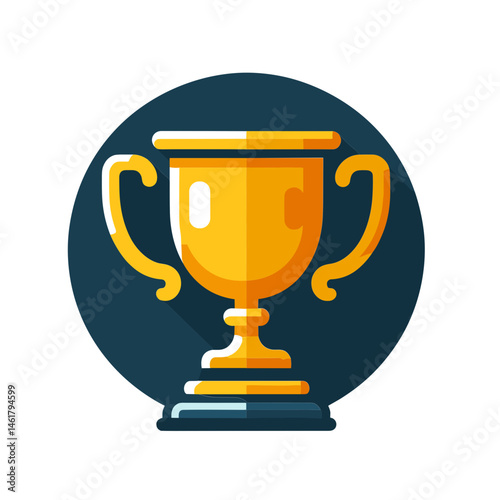 Vector trophy icon representing victory and achievement 
