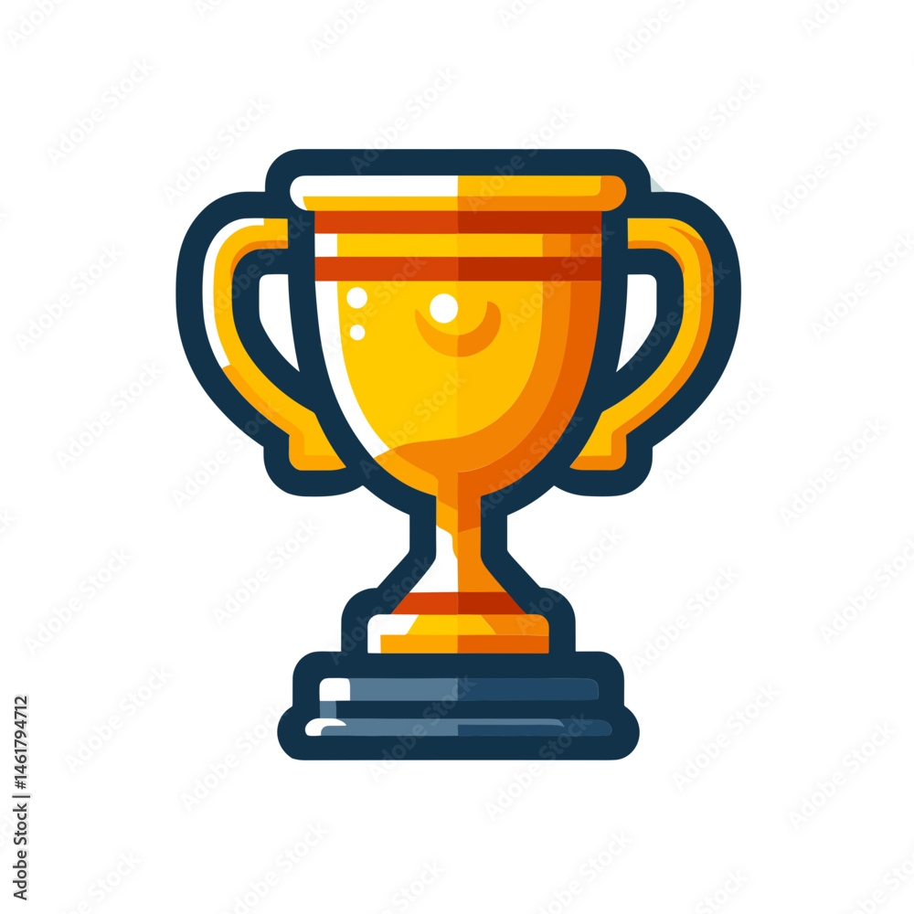 Vector trophy icon symbolizing victory and achievement Vector trophy icon symbolizing victory and achievement