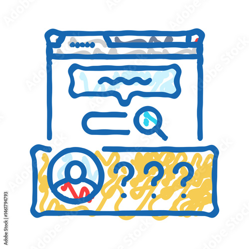 search intent seo icon doodle illustration