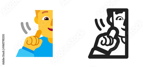 Person Tapping Cheek Emoji (Light Skin Tone, Blonde Hair)
