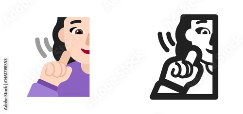 Woman Tapping Cheek Emoji

