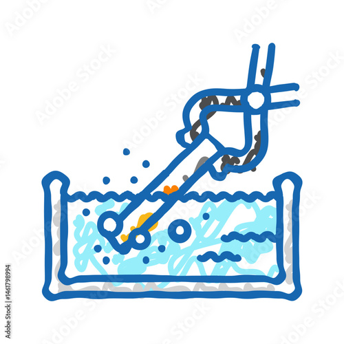 quenching blacksmith icon doodle illustration