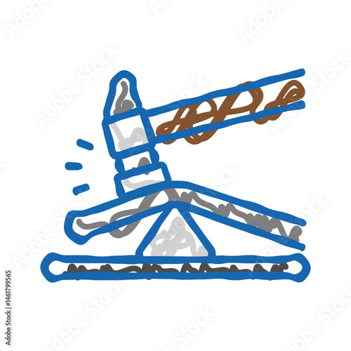 forming blacksmith icon doodle illustration
