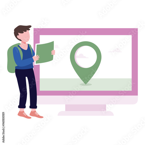 Travel location Adventurer :Vector Icon which can easily modify or edit