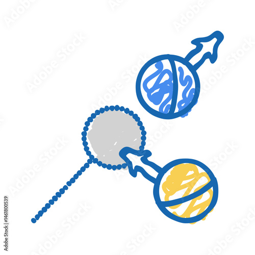 rush croquet game icon doodle illustration