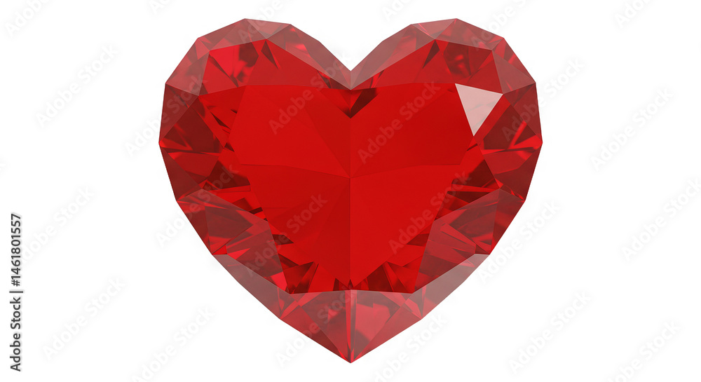3D rendered heart-shaped gem illustration. 3D rendered heart-shaped gem illustration.