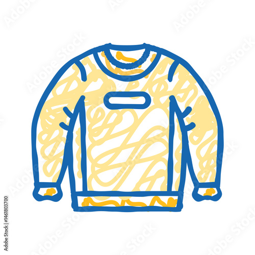 crewneck sweatshirt streetwear cloth fashion icon doodle illustration