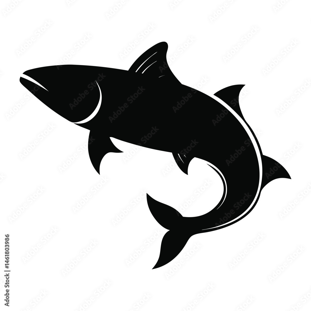 Fototapeta premium salmon vector illustration on white background