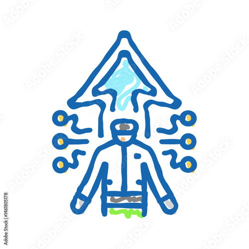 geek chic tech enthusiast icon doodle illustration